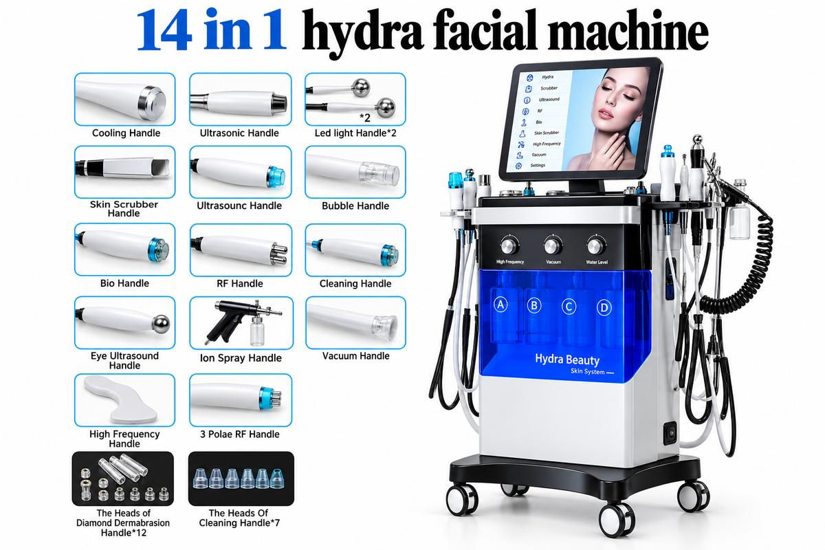 14-in-1 Hydra Facial Machine – Professional Multifunction Skin Care System