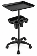 Professional Mobile Salon Service Tray Trolley – Black