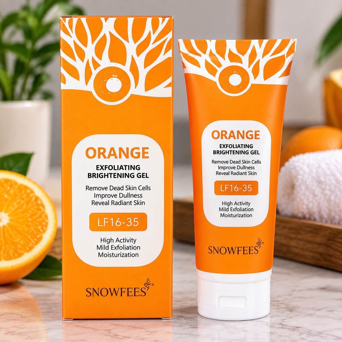 Orange Exfoliating Cream – Brightening Body Scrub
