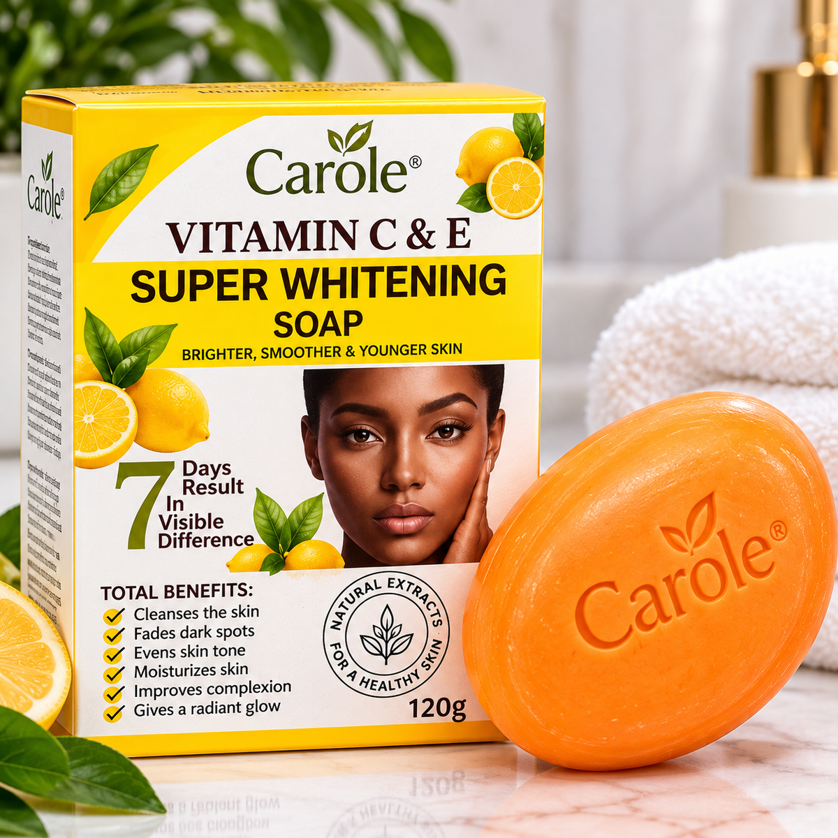 Carole Vitamin C & E Super Whitening Soap 120g