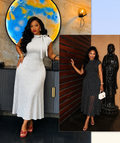Women's Polka Dot Tie-Neck Maxi Dress