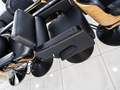 Luxury Executive Barber Salon Chair – Black & Wood Finish
