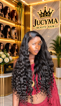 26” Natural Black SDD Vietnamese Deep Wave Hair – 300g with 13/6 Frontal