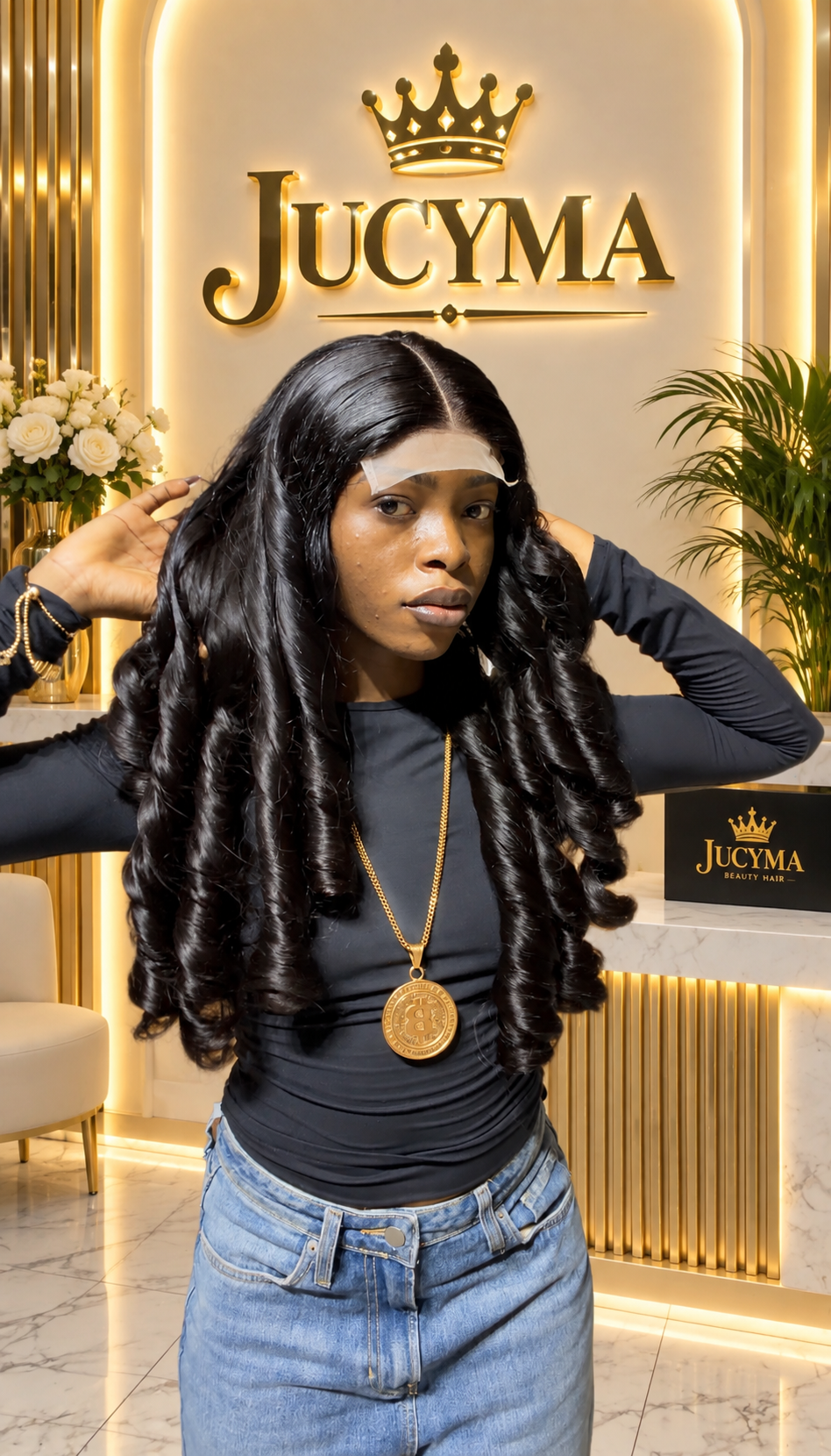 26” 400g SDD Chinese Bounce 5/5 Closure – Natural Black