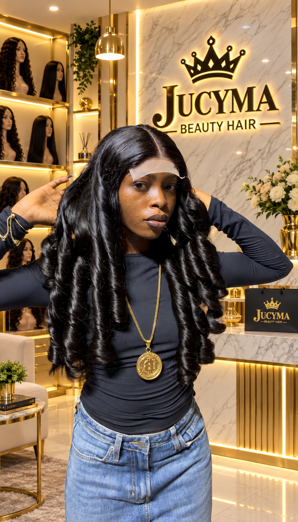 26” 400g SDD Chinese Bounce 5/5 Closure – Natural Black