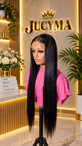 Bone Straight 16-Inch 5×5 Closure Wig – 300g