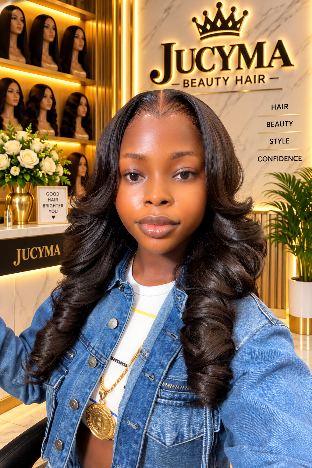 22” SDD Vietnamese Egg Curls Wig – 5×5 Closure, 300g, Natural Black