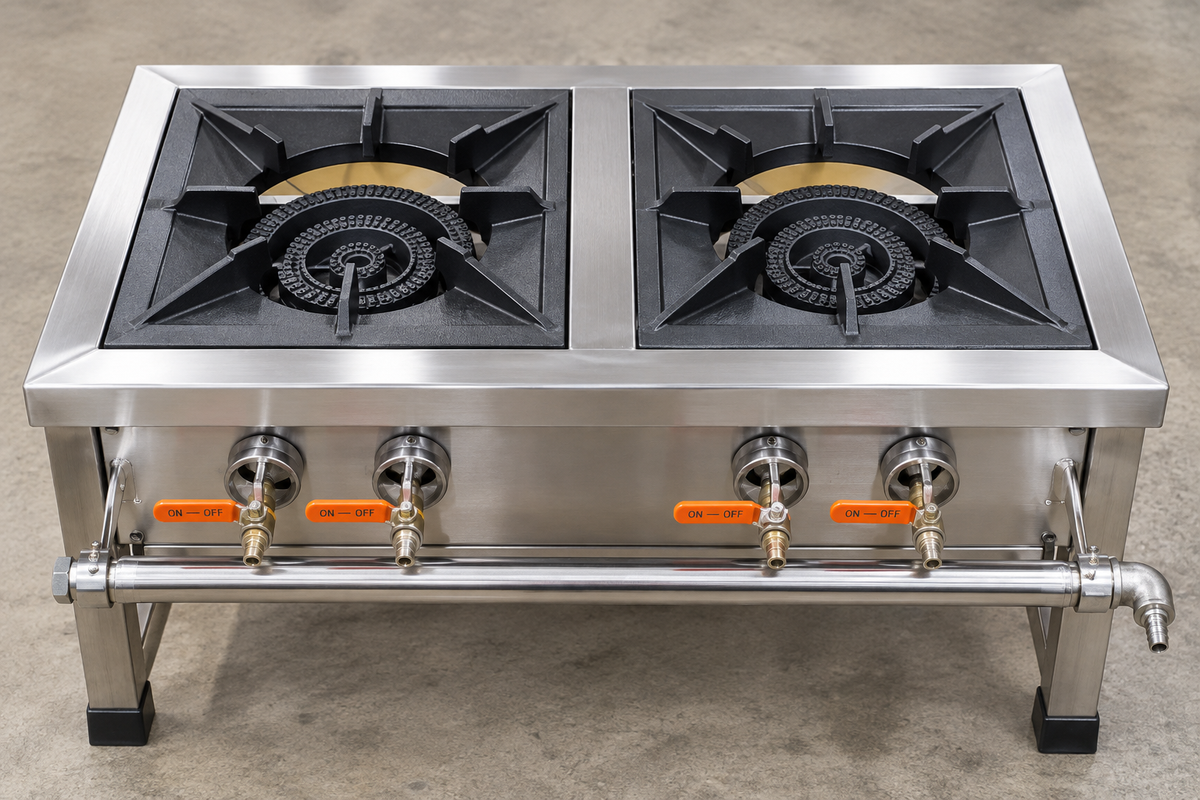 2-Burner Commercial Stockpot Cooker