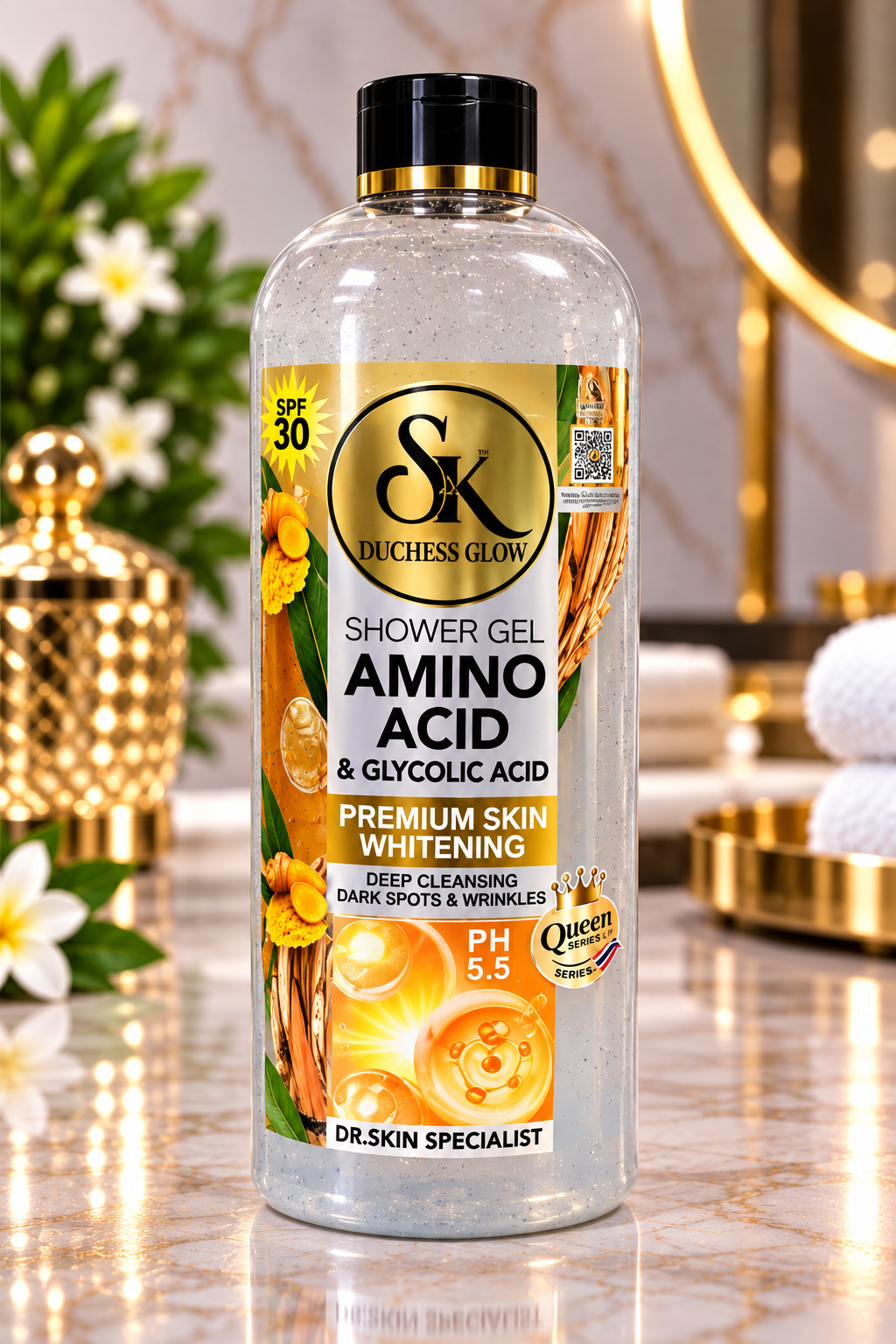 SK Duchess Glow Amino Acid & Glycolic Acid Shower Gel 1000ml – SPF 30