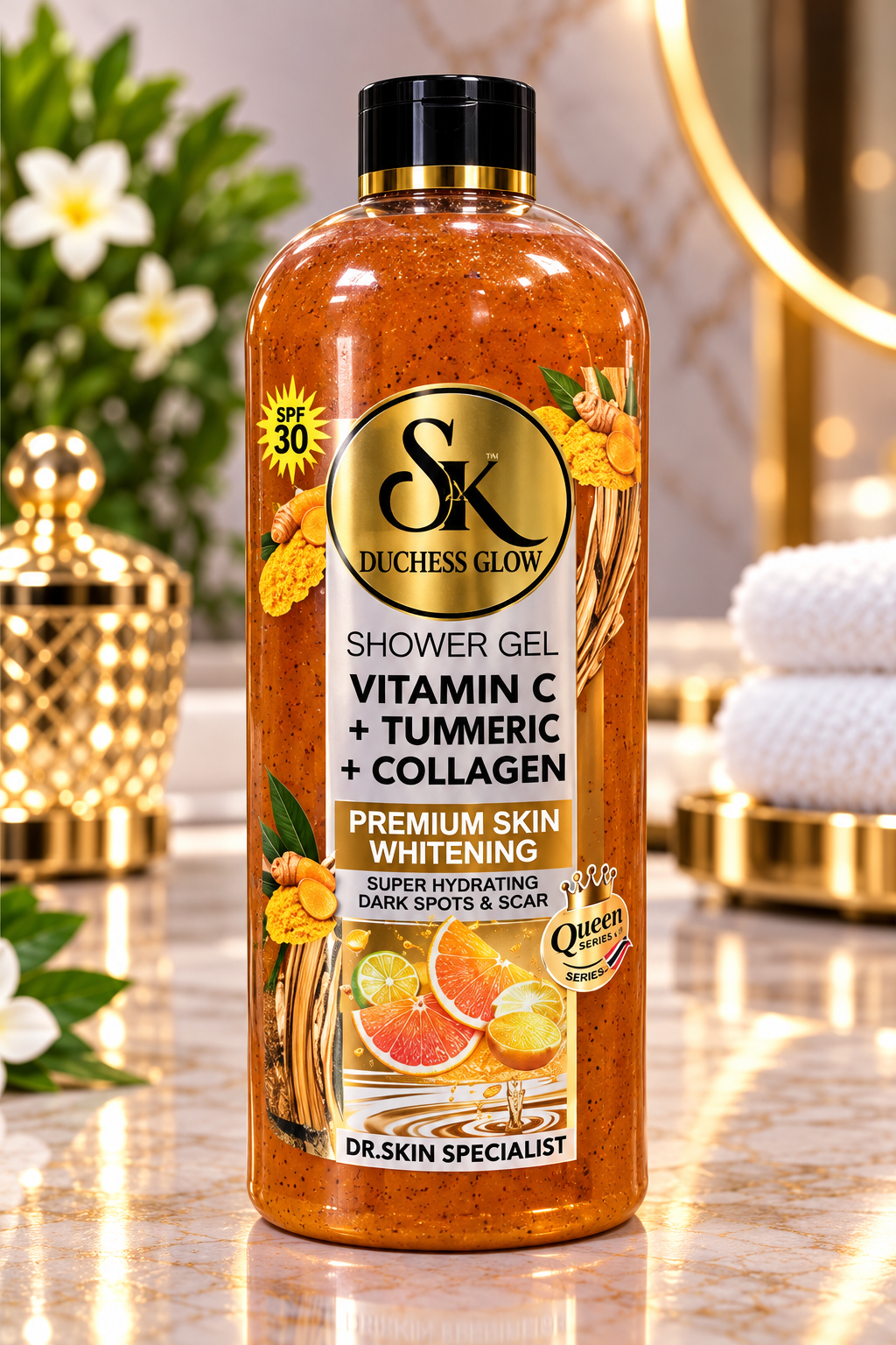 SK Duchess Glow Vitamin C + Turmeric + Collagen Shower Gel 1000ml