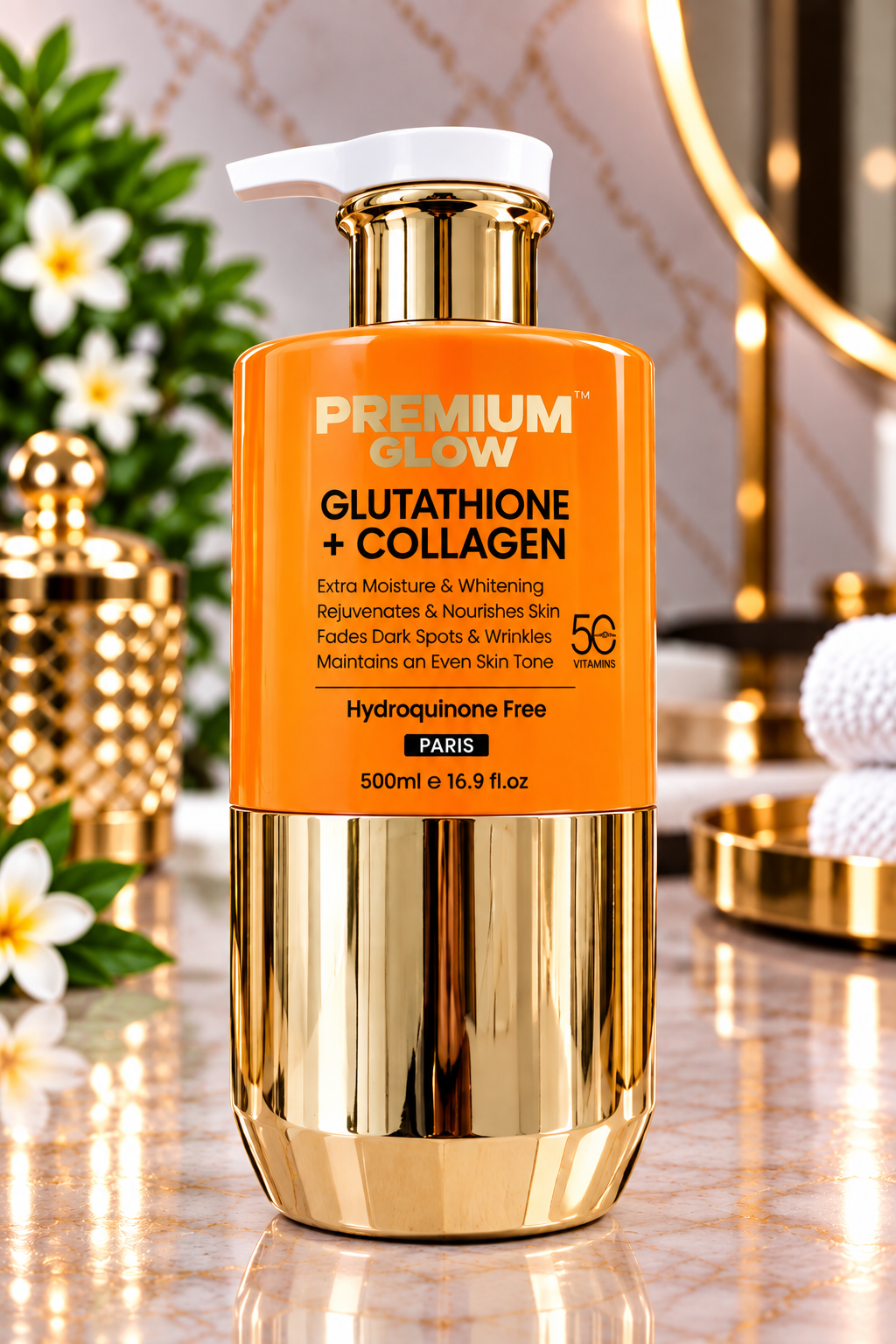 Premium Glow Glutathione + Collagen Body Milk 500ml