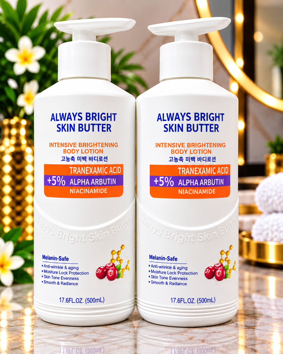 Always Bright Skin Butter Intensive Brightening Body Lotion – Tranexamic Acid + 5% Alpha Arbutin + Niacinamide 500ml