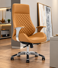Luxury Tan Brown High-Back Executive Office Chair