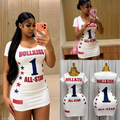 DOLLKISS 1 All-Star Short Sleeve Bodycon Mini Dress – White