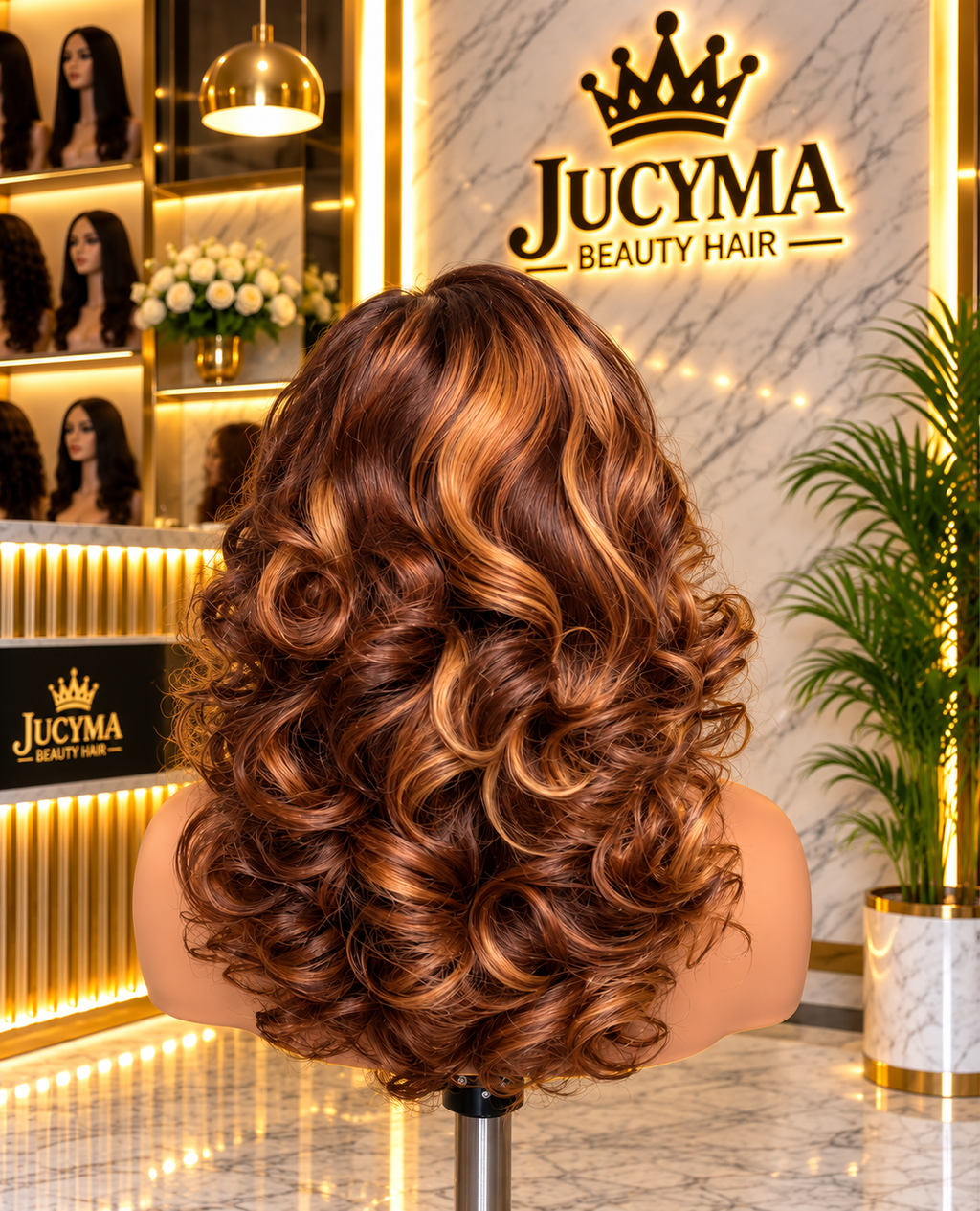 16" 5×5 Piano Bounce Wig – Very Full & Long