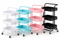 3-Tier Rolling Salon & Beauty Storage Trolley – Multiple Colors