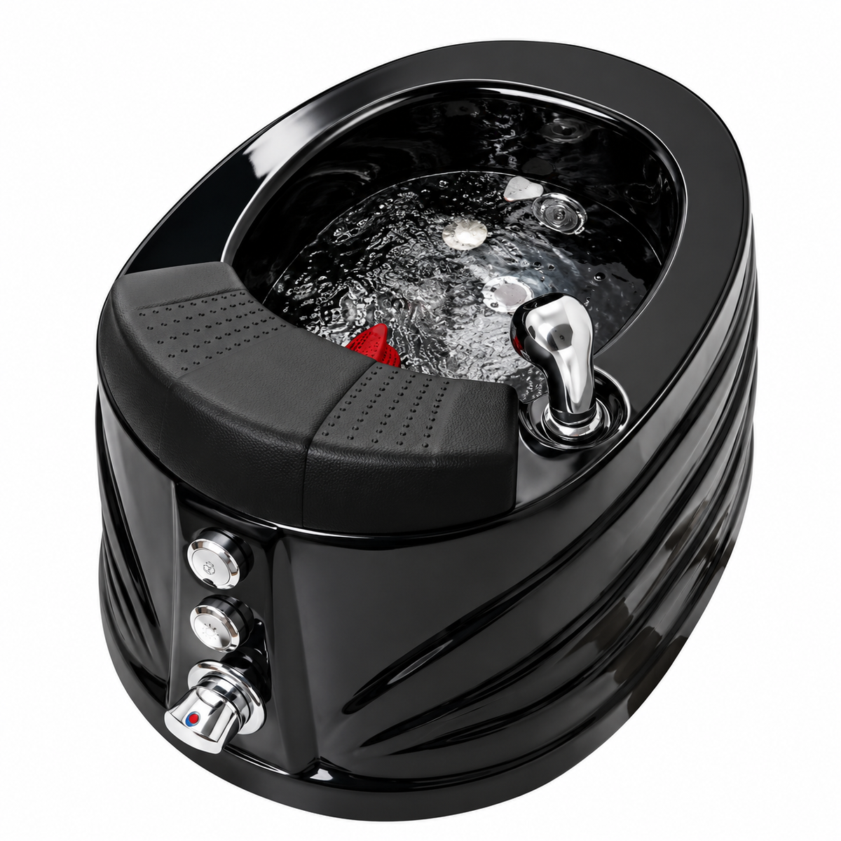 Luxury Black Pedicure Spa Basin – Professional Foot Spa Bowl