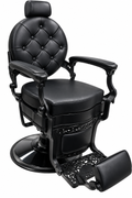 Luxury Vintage Black Tufted Barber Chair
