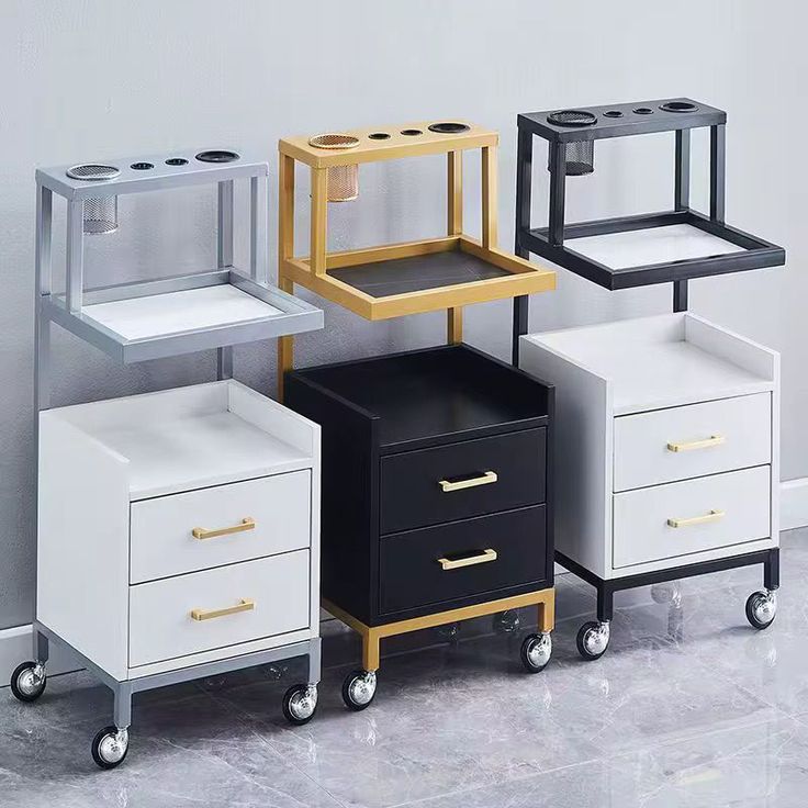 Rolling Salon Equipment Trolley – Multi-Drawer Beauty Storage Cart