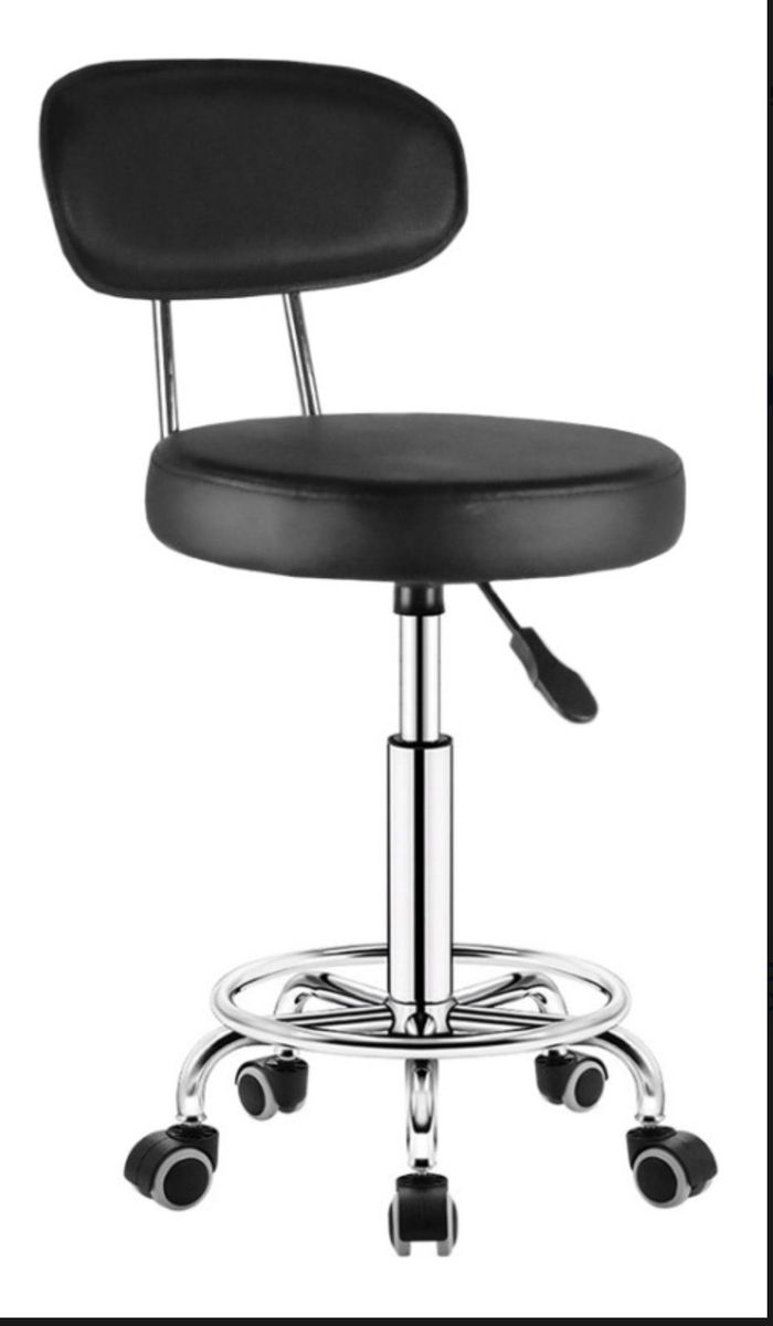 Pedicure Stool with Backrest – Adjustable Salon Technician Chair