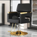Luxury Hydraulic Salon Styling Chair – Black & Gold