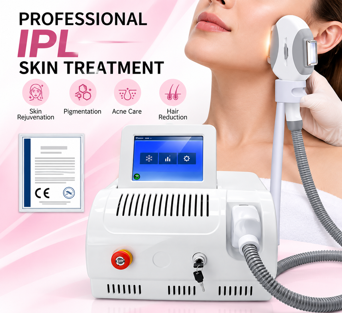 Professional IPL Skin Treatment & Hair Removal Machine
