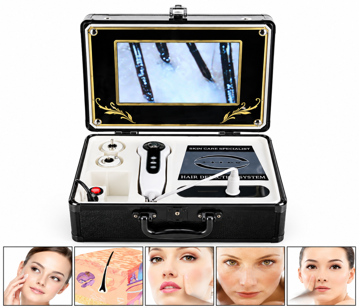 Professional Skin & Hair Analyzer Machine – Portable Diagnostic Case