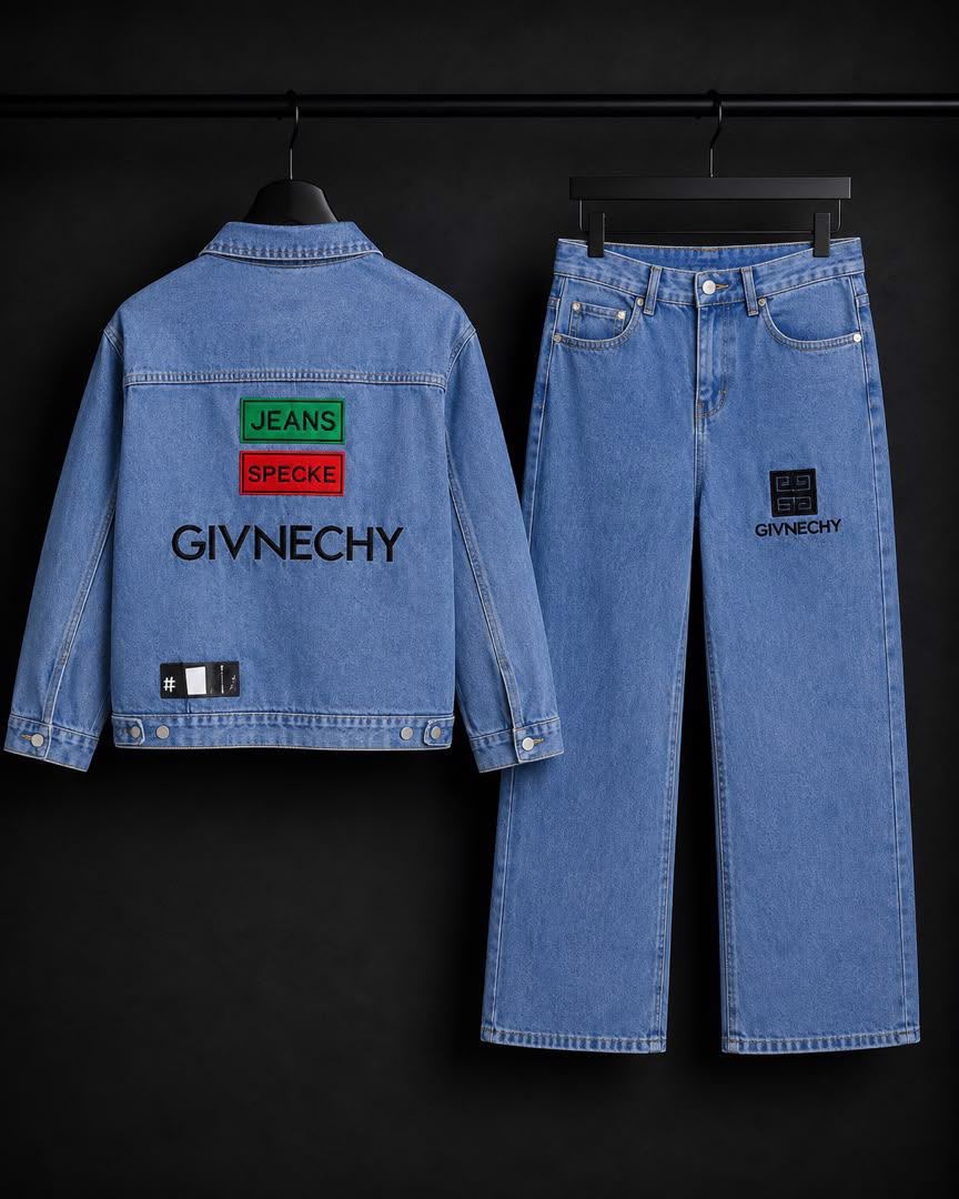 Premium Denim Jacket & Jeans Set – 2-Piece