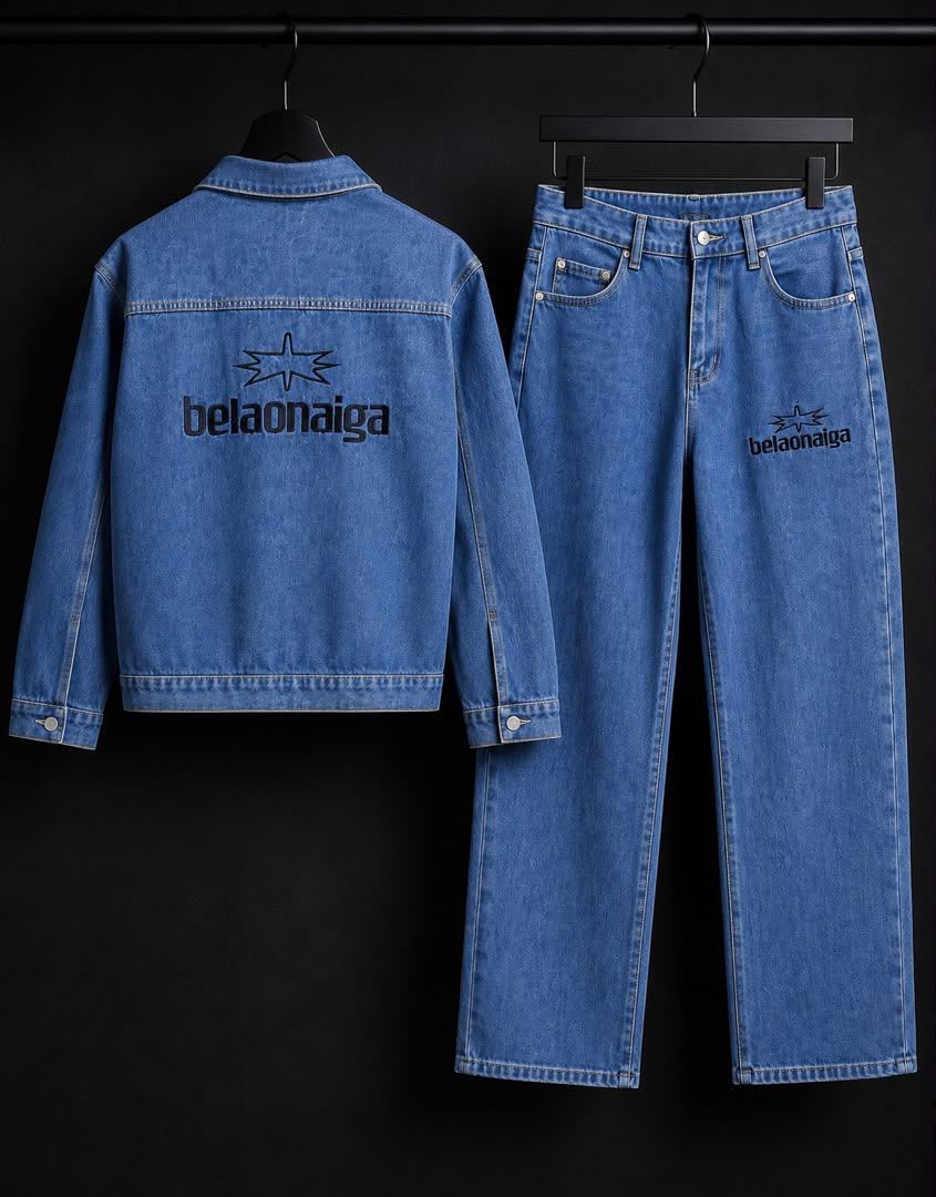 Premium Denim Jacket & Jeans Set – 2-Piece
