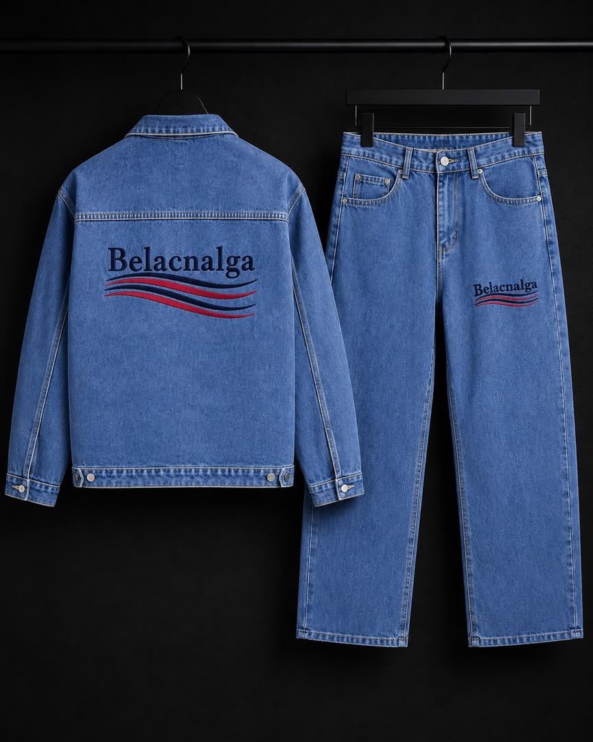 Premium Denim Jacket & Jeans Set – 2-Piece