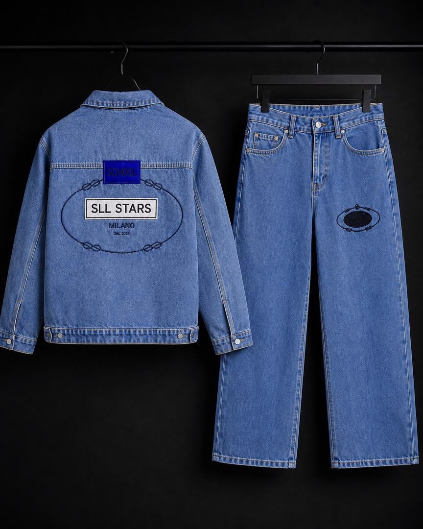 Premium Denim Jacket & Jeans Set – 2-Piece