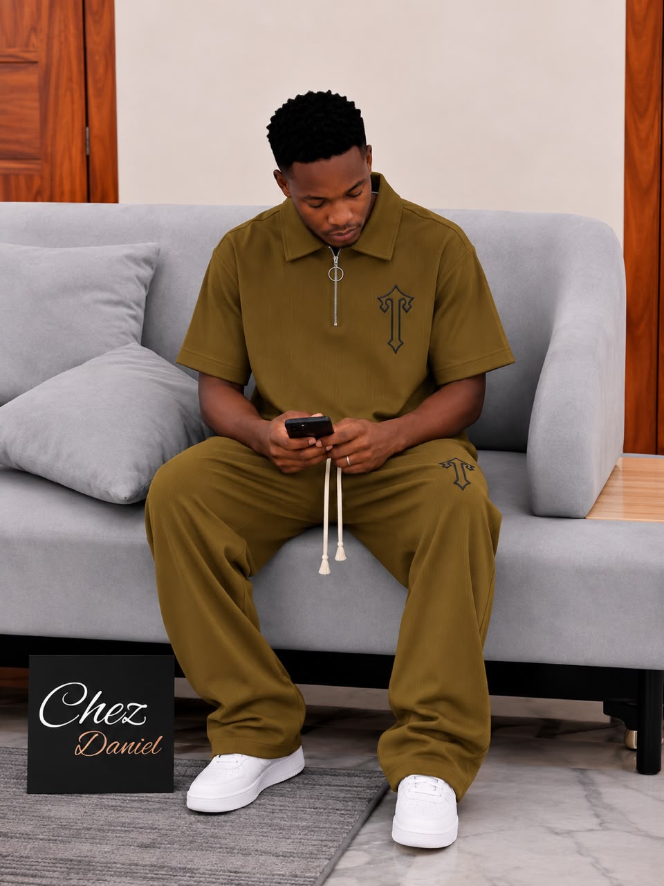 Premium Casual 2-Piece T-Shirt & Trousers Set