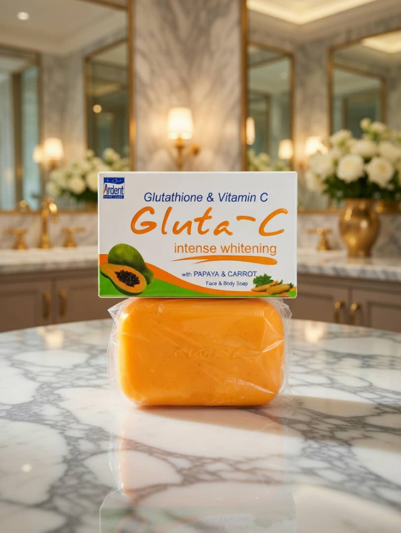 Gluta-C Intense Whitening Face & Body Soap – Glutathione & Vitamin C with Papaya & Carrot
