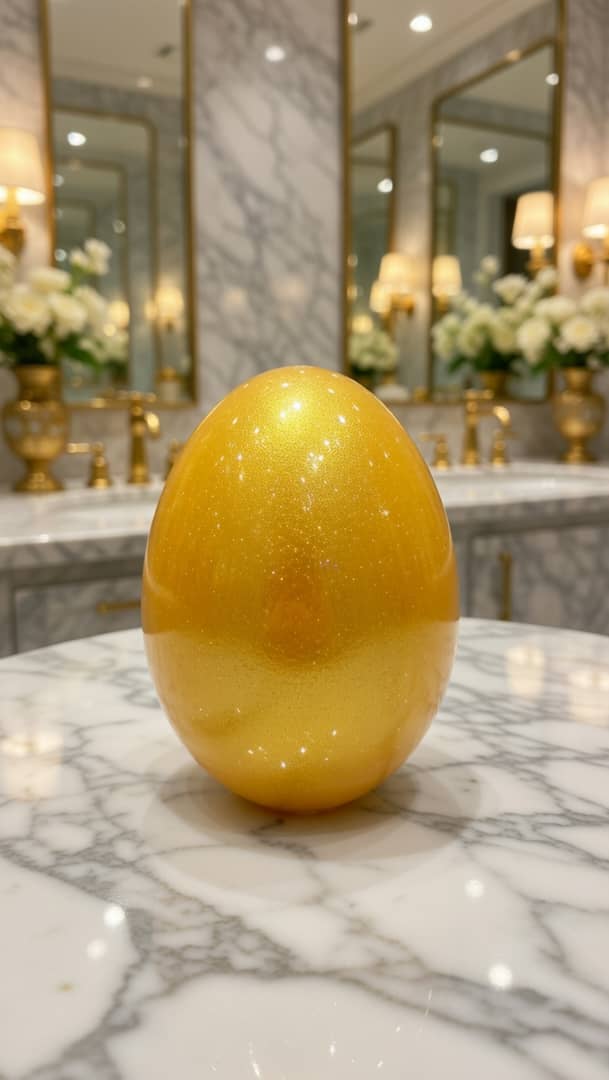 Golden Egg-Shaped Bath Soap – Cleansing Beauty Soap