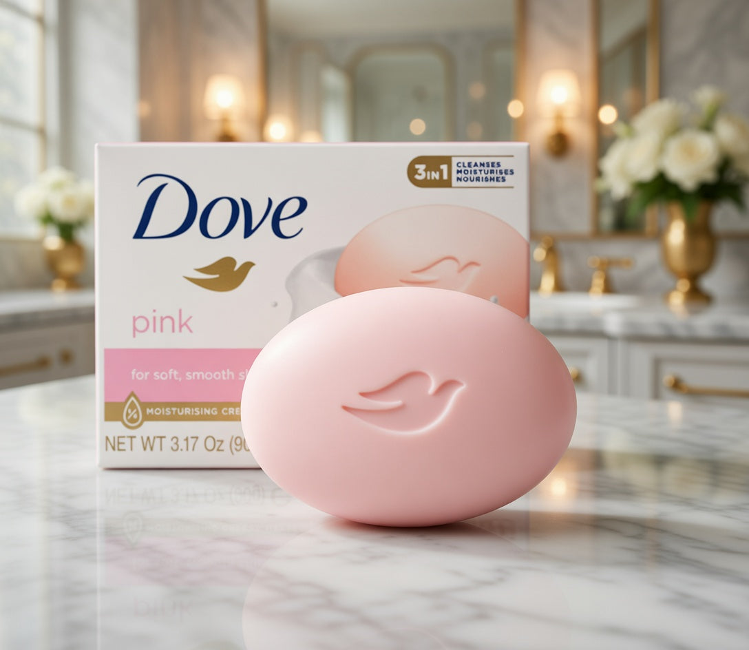 Dove Pink Beauty Bar 90g – 3-in-1 Cleansing, Moisturizing & Nourishing Soap