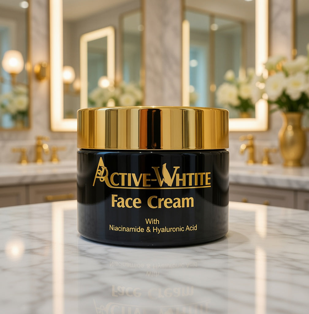 Active White Face Cream with Niacinamide & Hyaluronic Acid – Brightening Moisturizer