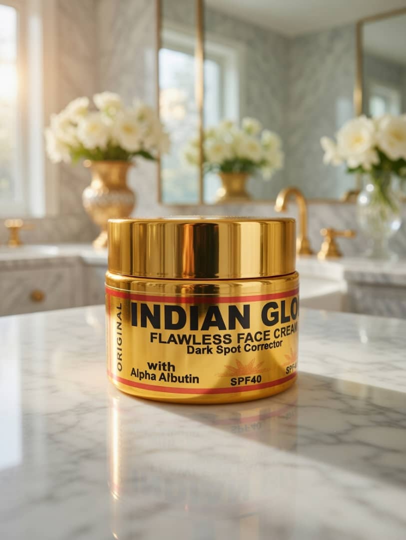 Indian Glow Flawless Face Cream with Alpha Arbutin SPF 40 – Dark Spot Corrector