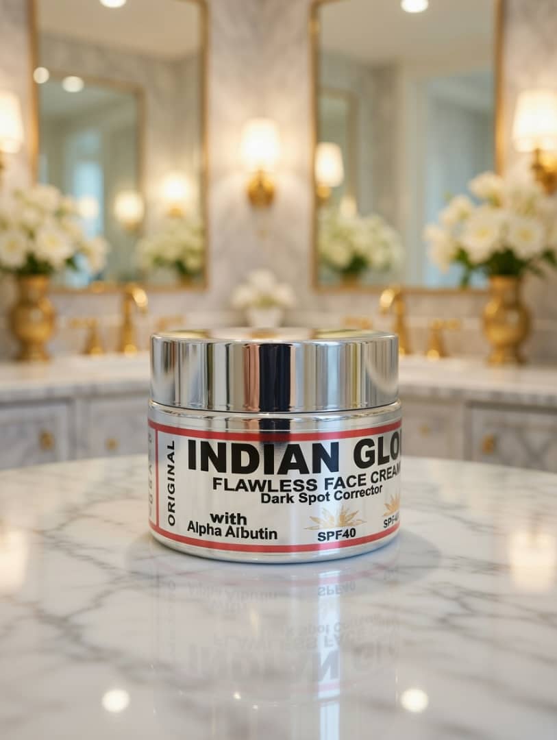 Indian Glow Flawless Face Cream with Alpha Arbutin SPF 40 – Dark Spot Corrector