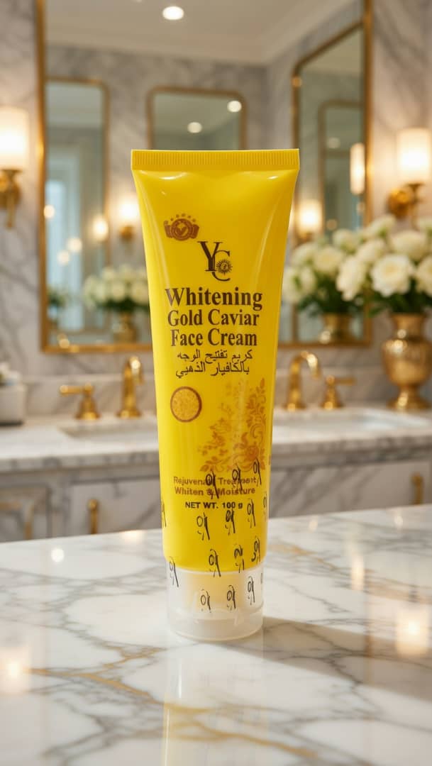 YC Whitening Gold Caviar Face Cream 100g – Rejuvenating & Brightening Facial Moisturizer