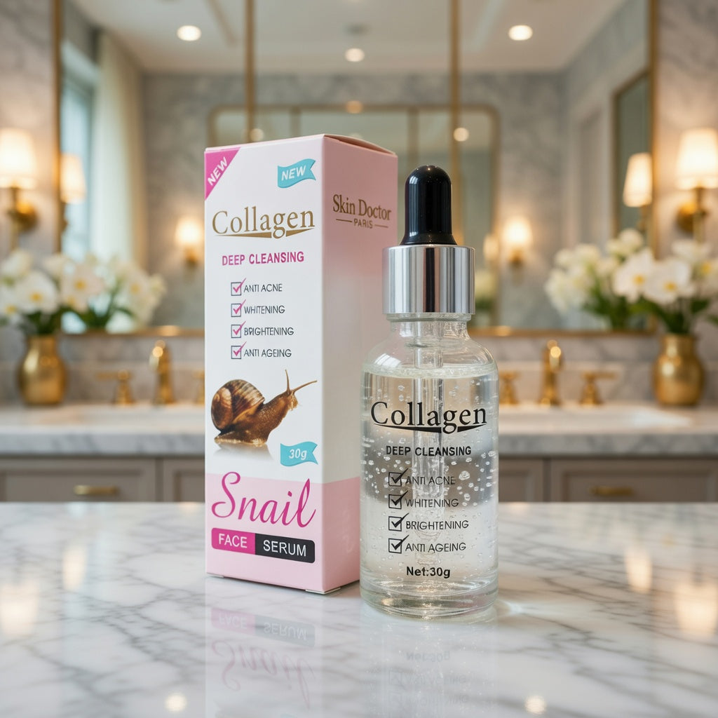 Skin Doctor Paris Collagen Snail Face Serum 30g – Deep Cleansing & Brightening Serum