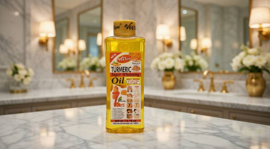 Veetish Turmeric Super Whitening Oil 250ml – Brightening Body Oil