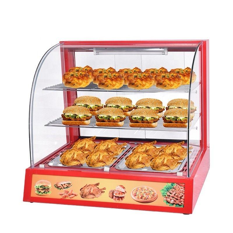 Two-Plate Commercial Snacks Warmer – Heated Food Display Cabinet