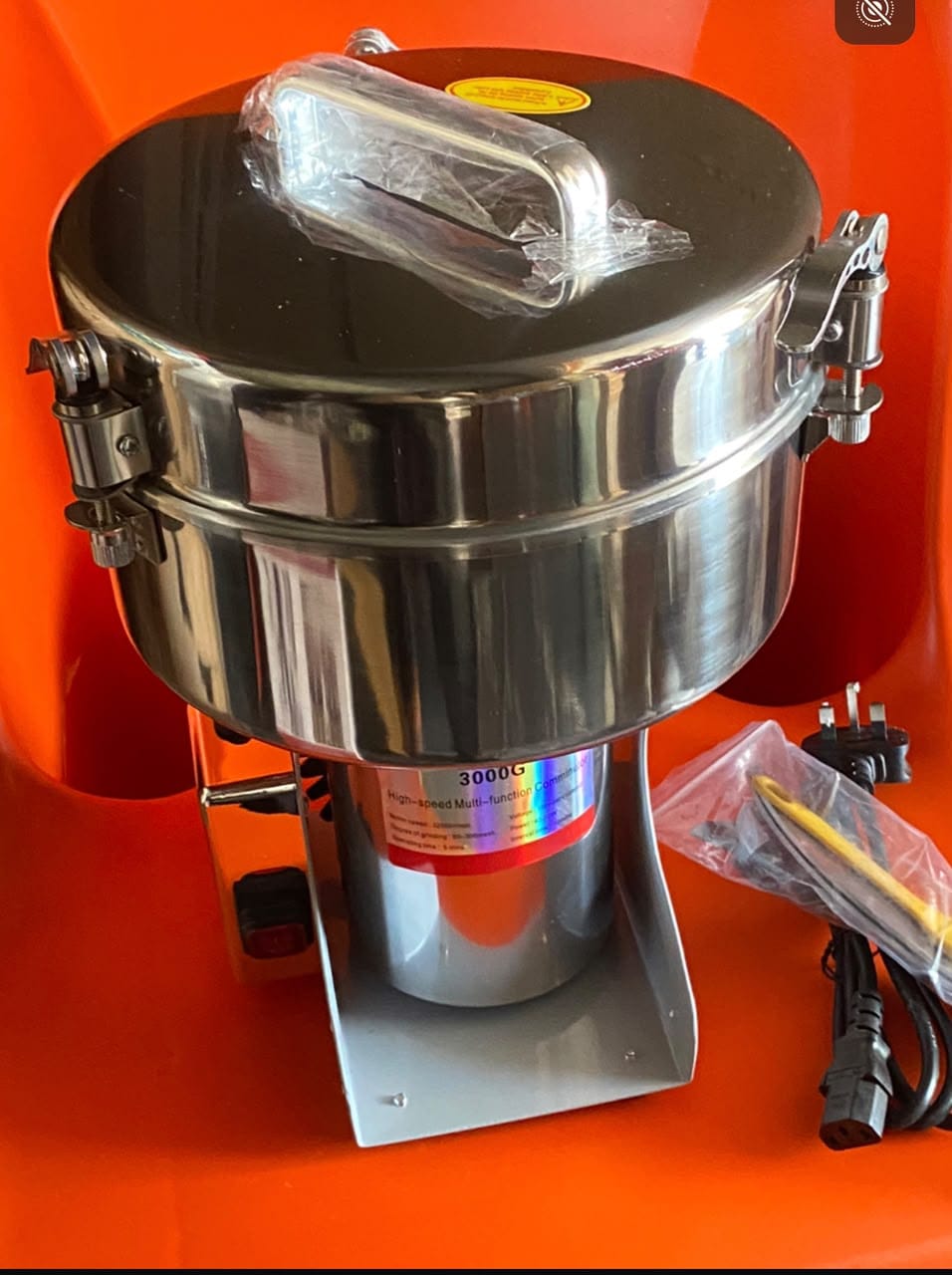 3000G High-Speed Stainless Steel Spice & Grain Grinder – 3kg