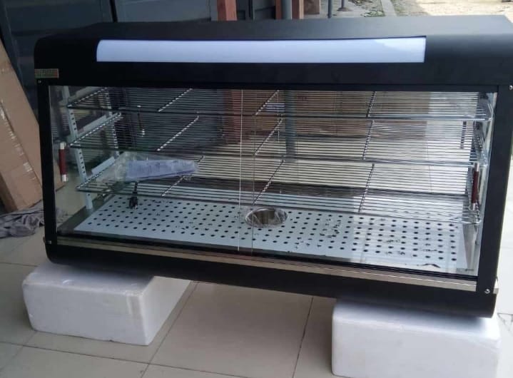 Black Commercial Snack Warmer & Food Display Showcase