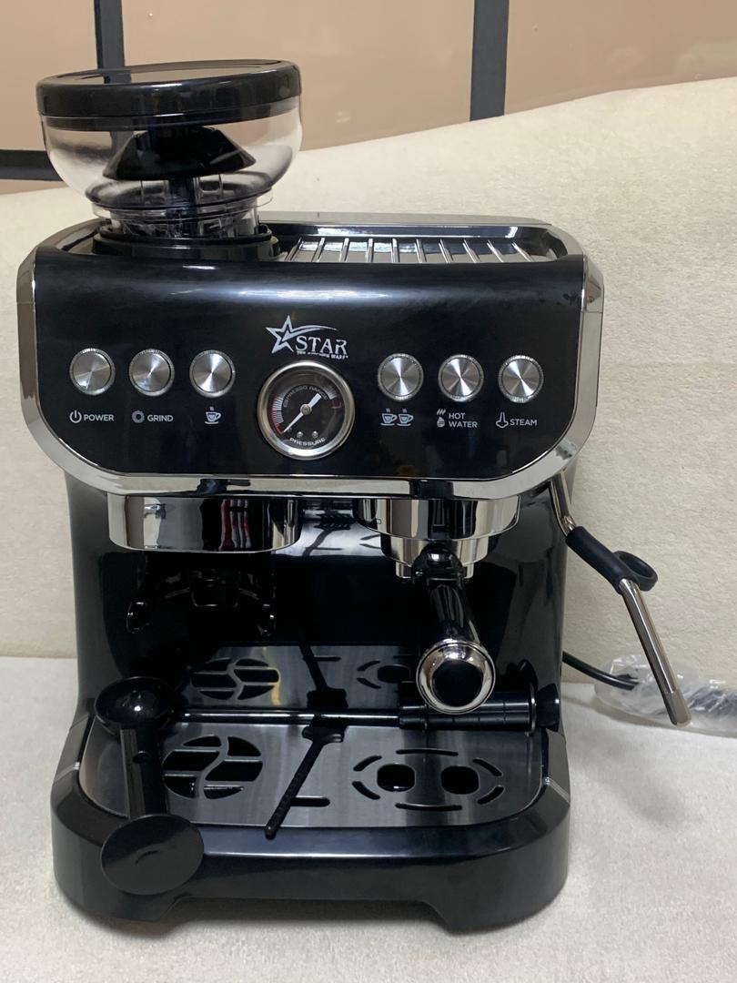 Winning Star Espresso Coffee Machine with Built-In Grinder – 20 Bar