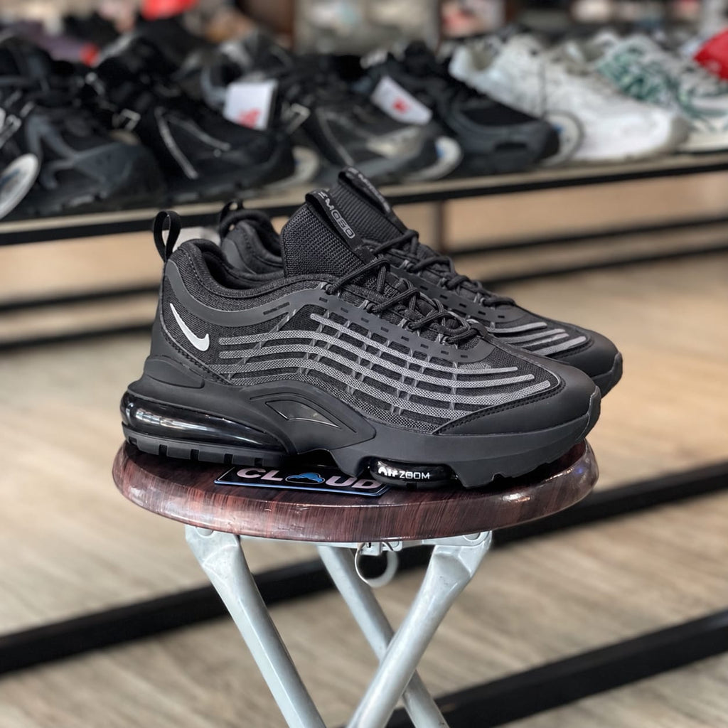 Air Cushion Running Style Sneakers – Black & Grey