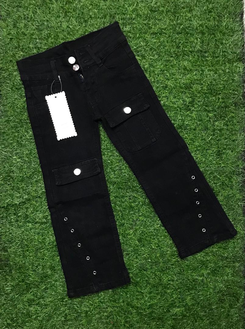 Girls’ Baggy Flare Jeans Trousers – Ages 5–12 Years
