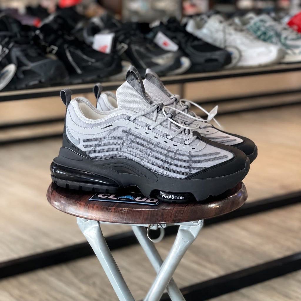 Air Cushion Running Style Sneakers – Black & Grey