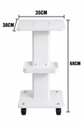 3-Tier Rolling Beauty Equipment Trolley – White