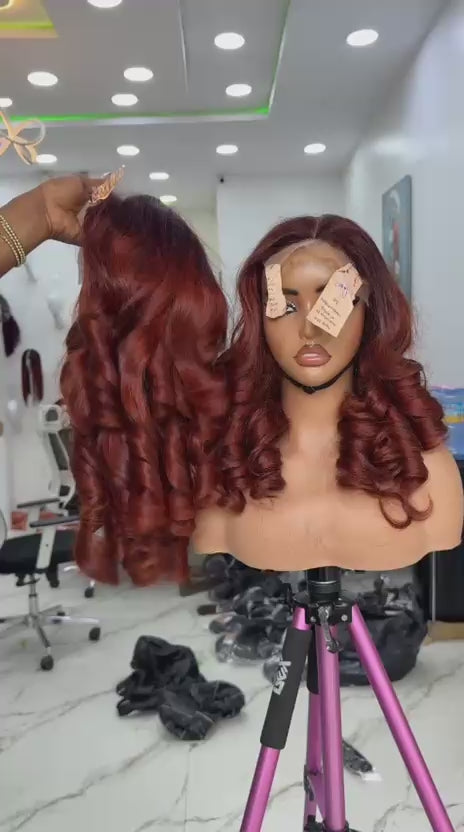 18" 5×5 Thin Swiss Lace Bounce Wig – 300g + Closure
